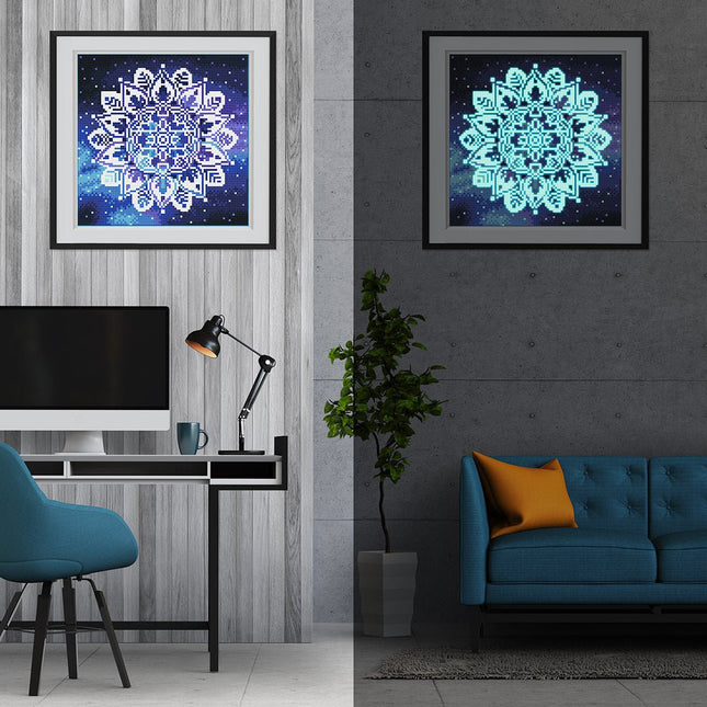 Mandala 9 - Glow in the Dark Diamond Painting - Kreativsein.shop