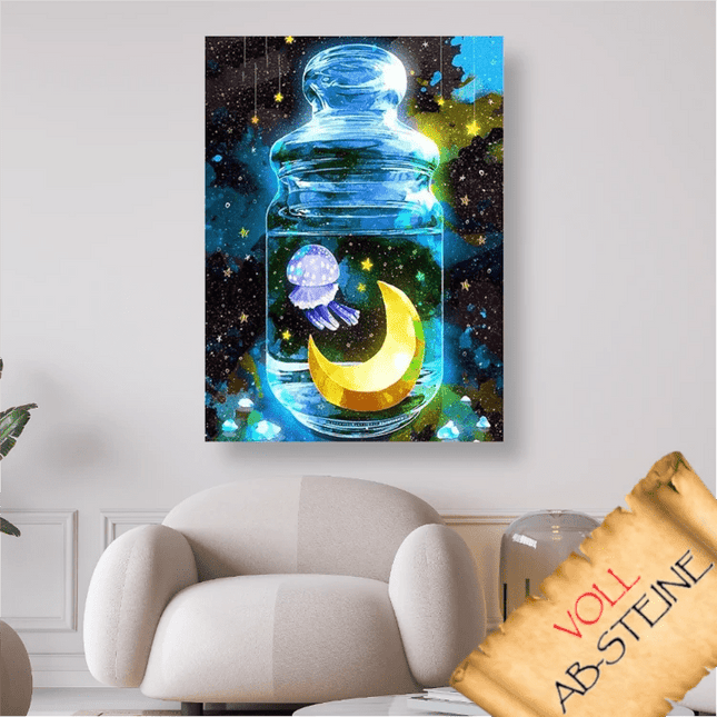 Mond im Glas - Voll AB 5D DIY Diamond Painting - Kreativsein.shop