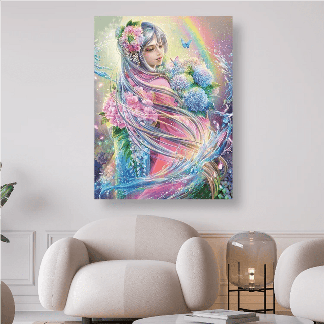 Nymphe der Regenbogenfarben - 5D DIY Diamond Painting - Kreativsein.shop