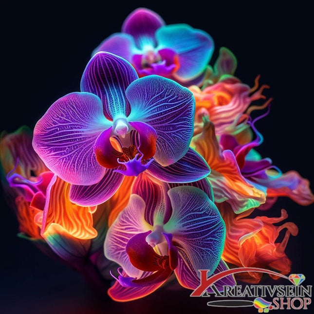 Orchideen Multicolor - Malen nach Zahlen - Kreativsein.shop