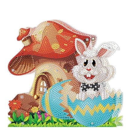 Osterhase im Osterei Aufsteller mit LED - Diamond Painting - Kreativsein.shop