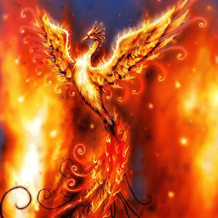 Phoenix in Feuer und Flammen - 5D DIY Diamond Painting - Kreativsein.shop