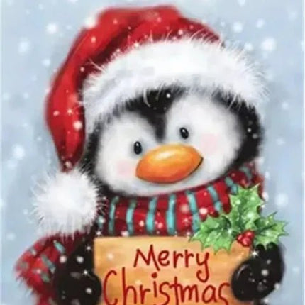 Pinguin Merry Christmas - 5D DIY Diamond Painting - Kreativsein.shop