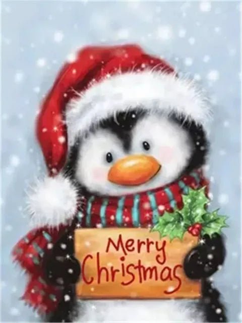 Pinguin Merry Christmas - 5D DIY Diamond Painting - Kreativsein.shop