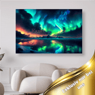 Polarlichter spiegeln sich im Wasser - 5D DIY Diamond Painting - Kreativsein.shop