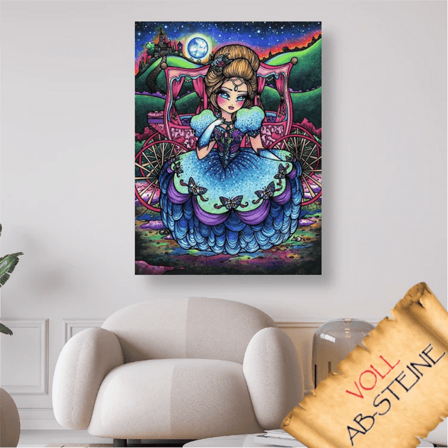 Prinzessin mit Kutsche - Voll AB 5D DIY Diamond Painting - Kreativsein.shop