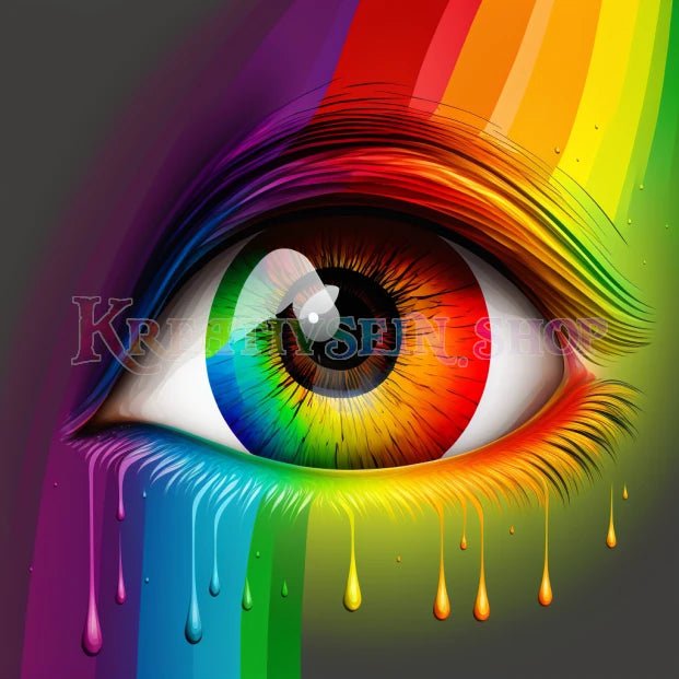 Regenbogen Auge - 5D DIY Diamond Painting - Kreativsein.shop