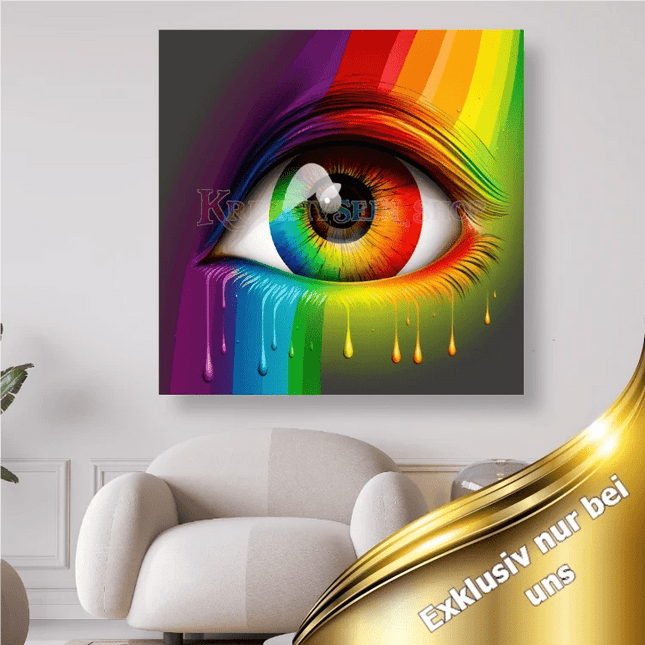 Regenbogen Auge - 5D DIY Diamond Painting - Kreativsein.shop