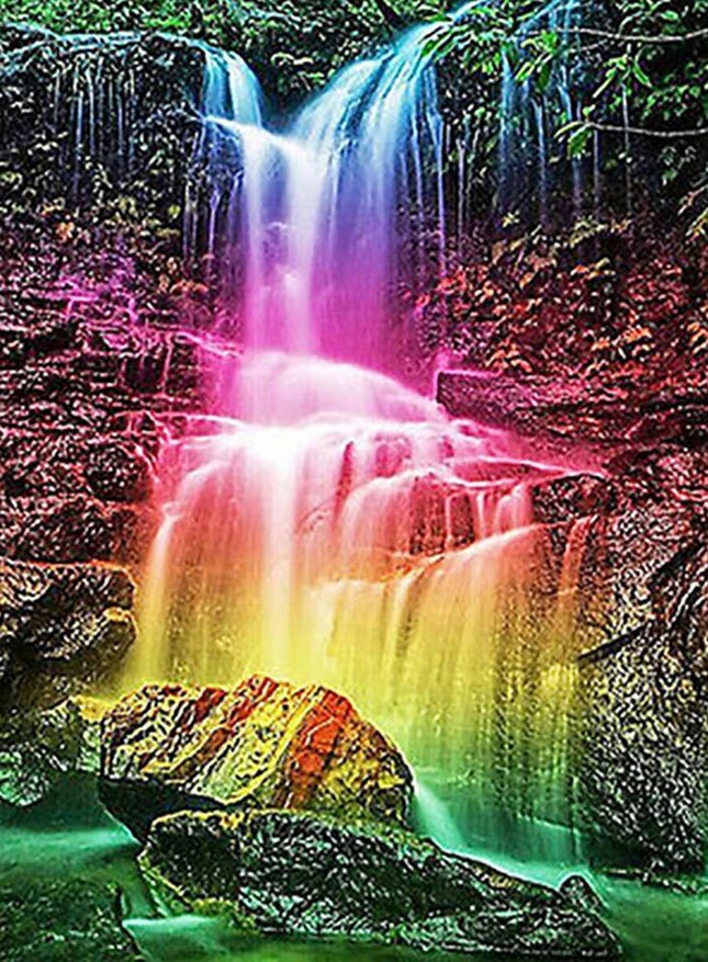 Regenbogen Wasserfall - Voll AB 5D DIY Diamond Painting - Kreativsein.shop