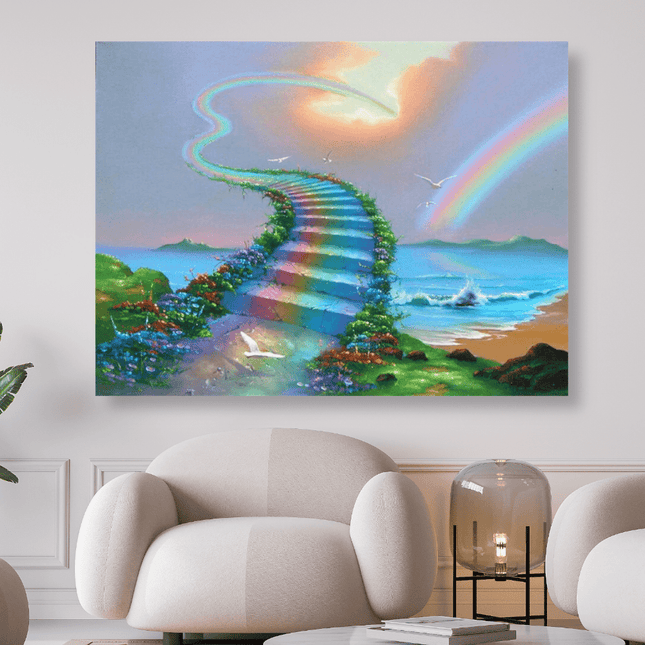 Regenbogentreppe in den Himmel - 5D DIY Diamond Painting - Kreativsein.shop