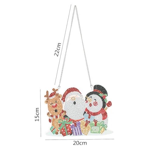 Rentier, Weihnachtsmann und Schneemann Aufhänger - Diamond Painting - Kreativsein.shop