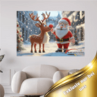 Rudolf das Rentier und der Weihnachtsmann - 5D DIY Diamond Painting - Kreativsein.shop