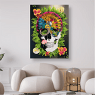 Schädel mit Blumen - 5D DIY Diamond Painting - Kreativsein.shop