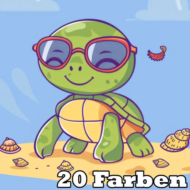 Schildkröte auf Insel Kindermotiv - 5D DIY Diamond Painting - Kreativsein.shop