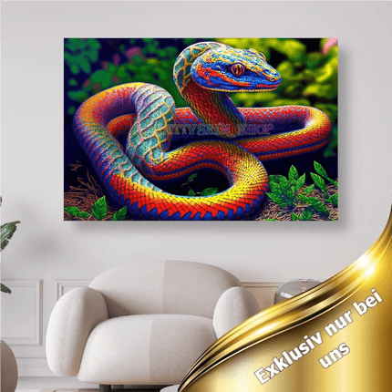 Schlange in Regenbogenfarben - 5D DIY Diamond Painting - Kreativsein.shop