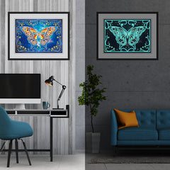 Schmetterling 2 - Glow in the Dark Diamond Painting - Kreativsein.shop