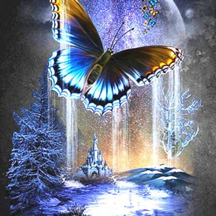 Schmetterling im Winter - 5D DIY Diamond Painting - Kreativsein.shop