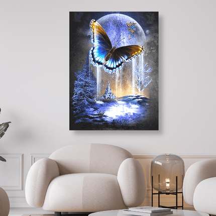 Schmetterling im Winter - 5D DIY Diamond Painting - Kreativsein.shop