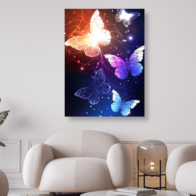Schmetterlinge mit dunklem Hintergrund - 5D DIY Diamond Painting - Kreativsein.shop