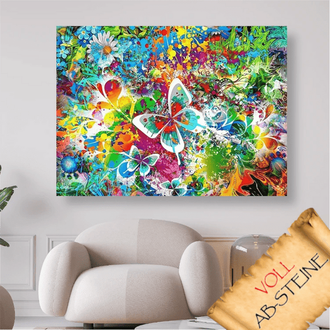 Schmetterlinge und Blumen - Voll AB 5D DIY Diamond Painting - Kreativsein.shop