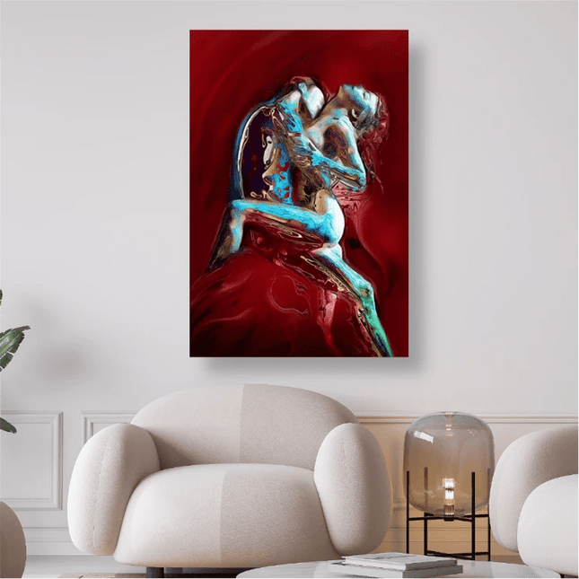 Sitzendes Liebespaar in erotischer Pose - 5D DIY Diamond Painting - Kreativsein.shop