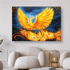 Stehender Feuervogel in Gold/Gelb Phoenix - 5D DIY Diamond Painting - Kreativsein.shop