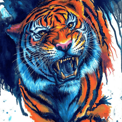 Tiger in Angriffsstellung - Diamond Painting - Kreativsein.shop