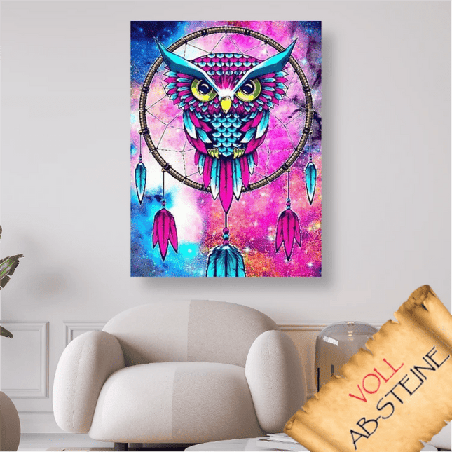 Traumfänger Eule - Voll AB 5D DIY Diamond Painting - Kreativsein.shop