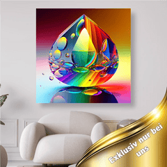 Wassertropfen in Regenbogenfarben - 5D DIY Diamond Painting - Kreativsein.shop