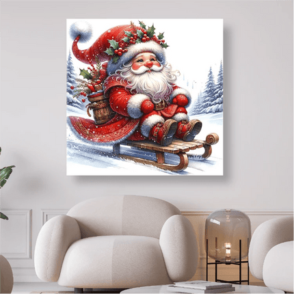 Weihnachtsmann auf Schlitten - 5D DIY Diamond Painting - Kreativsein.shop