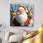 Weihnachtsmann mit 2 Rentieren - 5D DIY Diamond Painting - Kreativsein.shop