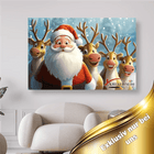 Weihnachtsmann mit 4 Rentieren - 5D DIY Diamond Painting - Kreativsein.shop