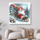 Weihnachtsmann mit Zweigen auf Schlitten - 5D DIY Diamond Painting - Kreativsein.shop