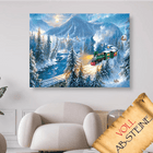 Winterlandschaft mit Dampflok - Voll AB 5D DIY Diamond Painting - Kreativsein.shop