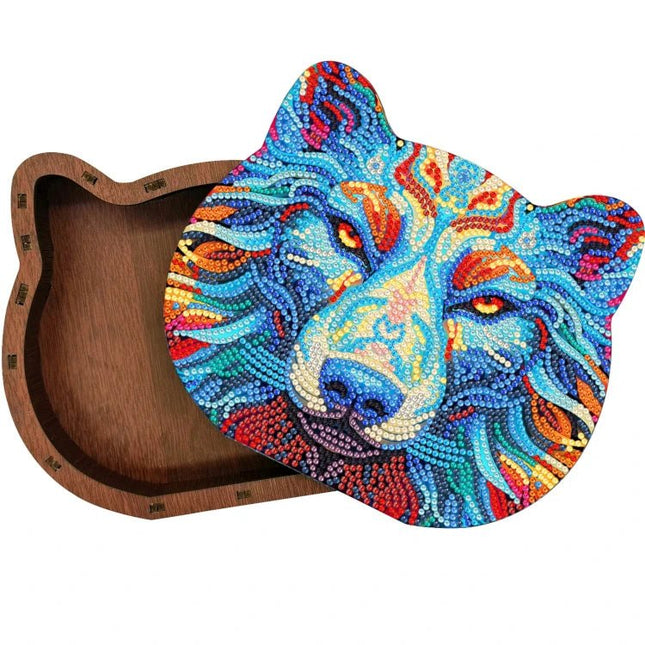 Wolf Aufbewahrungsbox - Diamond Painting - Kreativsein.shop