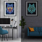 Wolfskopf 1 - Glow in the Dark Diamond Painting - Kreativsein.shop