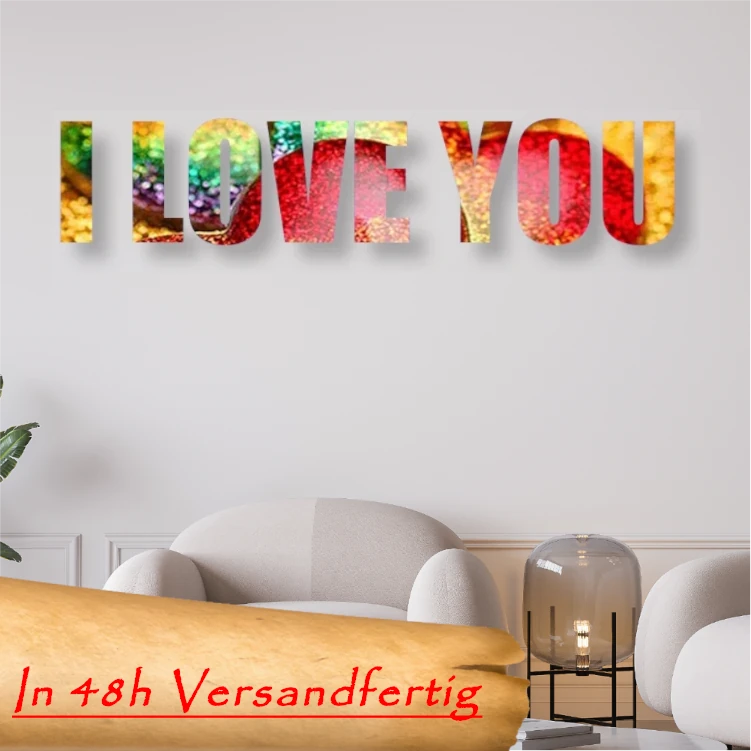Schriftzug I Love You - 5D DIY Diamond Painting - Diamond Painting Shop - Schweiz